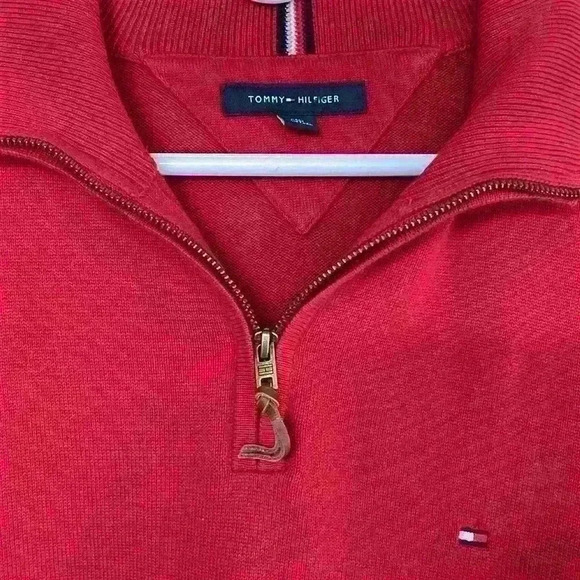 Tommy Hilfiger Mens 1/4 Zip Pullover - Picture 2 of 3